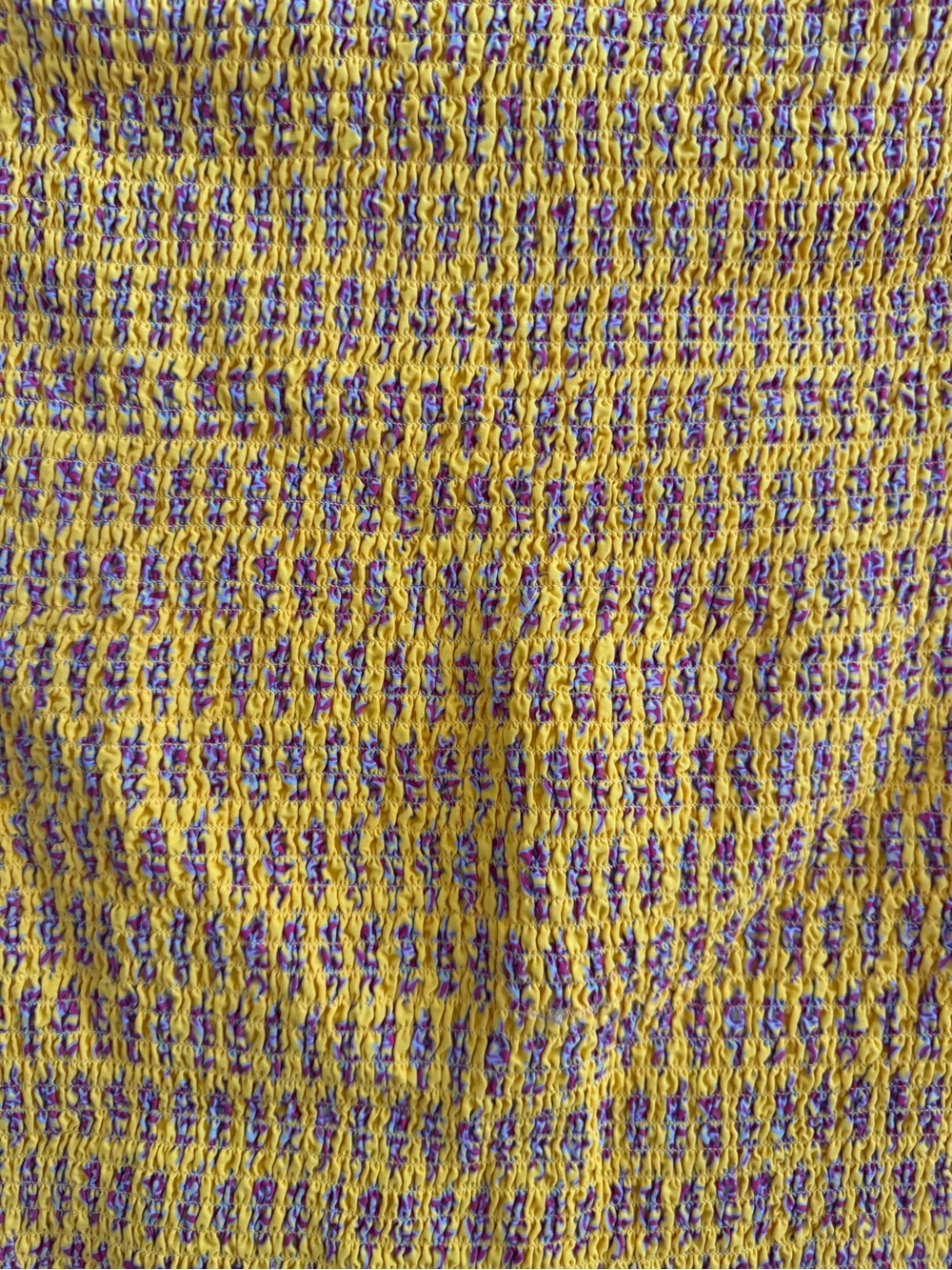 J. Crew Yellow Midi Skirt with Bright Pink and Black Border - Picture 2 of 3